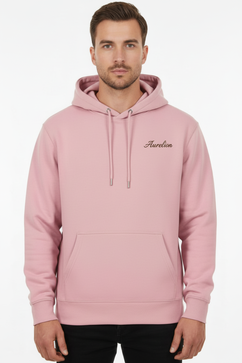 Aurelion Pink Hoodie with Kangaroo Pocket